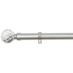 B&M Shiny Nickle Gem Curtain Pole 70 - 120cm