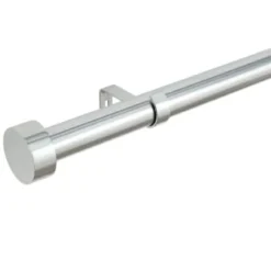 B&M Shiny Nickle Stud End Curtain Pole 70 - 120cm