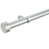 B&M Shiny Nickle Stud End Curtain Pole 120 - 220cm