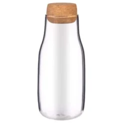 B&M Small Glass Carafe With Cork Lid