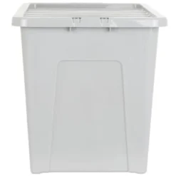 B&M Storage Box With Lid 80L - Grey -Cheap Warm House Furnish Store 391381 grey 80l storage box and lid 2