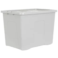 B&M Storage Box With Lid 80L - Grey