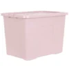 B&M Storage Box With Lid 80L - Dusty Pink