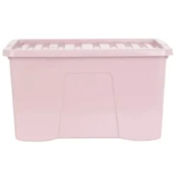 B&M Storage Box With Lid 60L - Dusty Pink -Cheap Warm House Furnish Store 391389 dusty pink 60l storage box