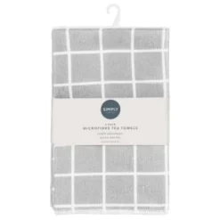 Microfibre Tea Towels 4pk - Check