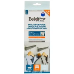 Beldray Multi-Purpose Organisation Hooks 2pk -Cheap Warm House Furnish Store 392146 beldray 2 pack multipurpose organisation and storage hooks 5
