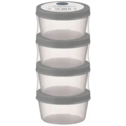 Simply Everyday Stackable Storage Pots 4pk - Grey