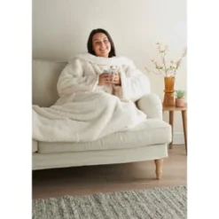 Home Essentials Teddy TV Blanket - Cream -Cheap Warm House Furnish Store 393427 home essentials teddy tv blanket cream