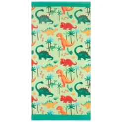 B&M Children's Beach Towel - Green Dinosaur