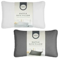 Simply Everyday Waffle Bath Pillow - Grey -Cheap Warm House Furnish Store 394038 waffle bath pillow