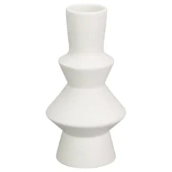 B&M Small Shaped Vase - White