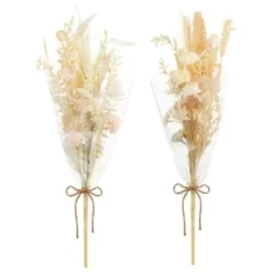 B&M Dried Flower Bunches - Pink -Cheap Warm House Furnish Store 394378 neutral dried bunches group