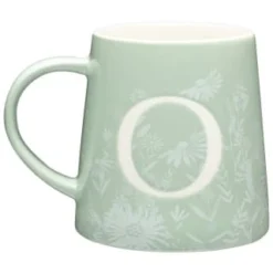 B&M Floral Alphabet Mug (Assorted) -Cheap Warm House Furnish Store 394402 floral alphapet mug green o