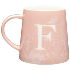 B&M Floral Alphabet Mug (Assorted) -Cheap Warm House Furnish Store 394402 floral alphapet mug pink f