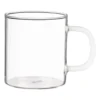 B&M Glass Mug With Coloured Handle