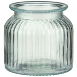 B&M Small Ribbed Glass Jar With Wooden Lid -Cheap Warm House Furnish Store 394427 ribbed glass jar with wooden lid small 3