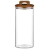 B&M Large Glass Jar With Acacia Wood Lid