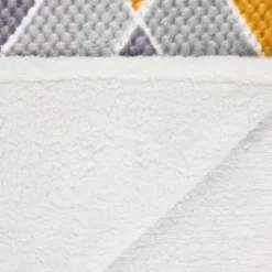 B&M Simply Geo Waffle Throw - Ochre -Cheap Warm House Furnish Store 394916 simply geo waffle throw ochre 4