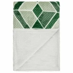 B&M Simply Geo Waffle Throw - Green -Cheap Warm House Furnish Store 394920 simply geo waffle throw green 3