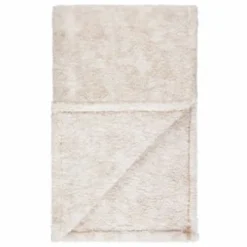 B&M Simply Two Tone Teddy Throw - Natural -Cheap Warm House Furnish Store 394924 simply two tone teddy throw natural 3