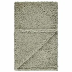 B&M Simply Two Tone Teddy Throw - Sage -Cheap Warm House Furnish Store 394928 simply plain teddy throw sage