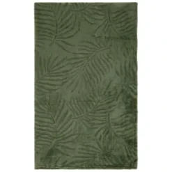 Large Leaf Embossed Green Throw -Cheap Warm House Furnish Store 394947 large leaf embossed green throw 2