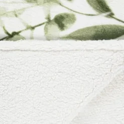 Winston Green Leaf Sherpa Throw -Cheap Warm House Furnish Store 394948 winston leaf sherpa throw green 3