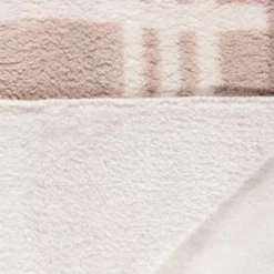 B&M Check Sherpa Throw - Natural -Cheap Warm House Furnish Store 394999 check sherpa throw natural 3