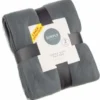 Simply Light Grey & Dark Grey Polar Fleece Throw 2pk