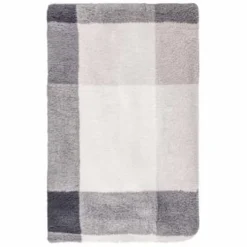 Grey Check Sherpa Throw -Cheap Warm House Furnish Store 395038 highland check sherpa throw 4