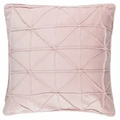 Geo Velvet Cushion - Blush