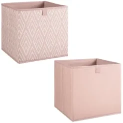 Lokken Printed Storage Cubes 2pk - Pink Diamond -Cheap Warm House Furnish Store 395838 2pk printed lokken storage cubes pink diamond 3