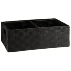 B&M Caen Set Of 3 Paper Rope Baskets - Black -Cheap Warm House Furnish Store 395869 caen set of 3 paper rope baskets black
