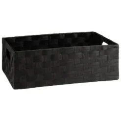 B&M Caen Set Of 3 Paper Rope Baskets - Black -Cheap Warm House Furnish Store 395869 caen set of 3 paper rope baskets black 3