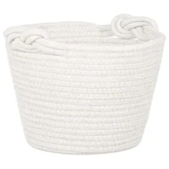 B&M Cara Rope Basket With Handle - White