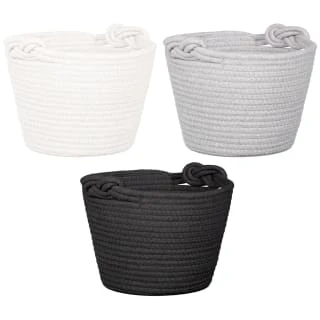 B&M Cara Rope Basket With Handle - Grey 2 B&M Cara Rope Basket With Handle - Grey - Image 2