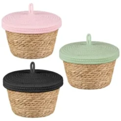 B&M Kendall Basket With Lid - Black -Cheap Warm House Furnish Store 395974 395975 395976 kendall basket with lid group