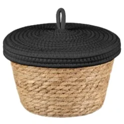 B&M Kendall Basket With Lid - Black