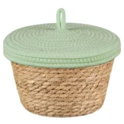 B&M Kendall Basket With Lid - Green