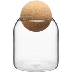 B&M Small Glass Jar With Cork Lid