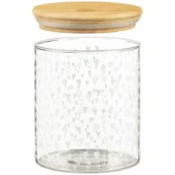 B&M Printed Glass Bamboo Storage Jars 3pc -Cheap Warm House Furnish Store 396485 3pk printed glass bamboo storage jars 4