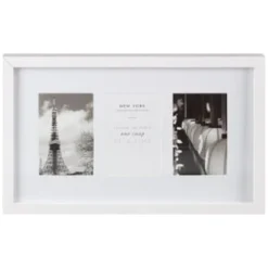 B&M Three Photo New York Photo Frame - White