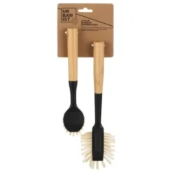 B&M Bamboo Dish Brushes 2pk -Cheap Warm House Furnish Store 397041 2pk bamboo dishbrushes