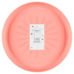 Simply Kids Colour Plates 6pk - Pastel -Cheap Warm House Furnish Store 398569 6pk simply kids colour plates girls