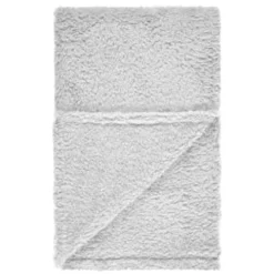 Simply Kids Teddy Throw - Light Grey -Cheap Warm House Furnish Store 400204 simply kids teddy rolled kids throw grey 2